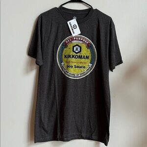 Kikkoman Dark Gray milkman Soy Sauce Graphic Tee quirky asian love